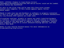 Windows 2000 藍屏界面