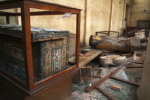 埃及馬拉威國家博物館遭受洗劫現場