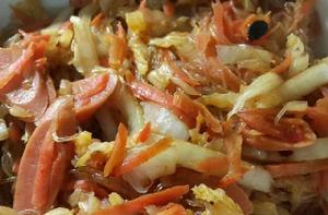 火腿腸炒冬粉 火腿腸炒冬粉