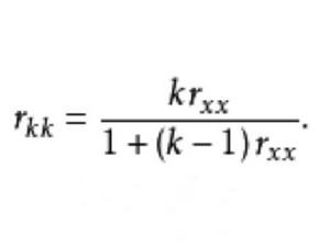 斯皮爾曼-布朗公式 斯皮爾曼-布朗公式