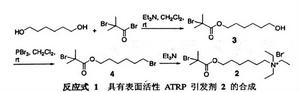 2-溴異丁醯溴參與引發反應生成季銨鹽表面活性劑