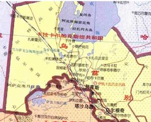 卡拉卡爾帕克斯坦自治共和國地圖