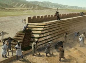 西夏人重修長城想像圖