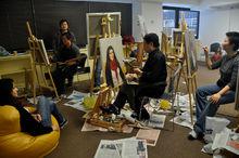 與楊飛雲,普拉多臨摹名作,大使館模特寫生