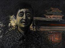 油畫《故宮王叔叔》