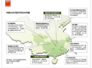 中國大米污染分布圖 中國大米污染分布圖