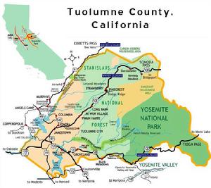 圖奧勒米縣地圖