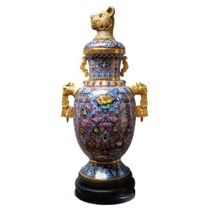 張同祿景泰藍十二生肖尊-寅虎