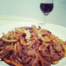 辣椒肉片烏龍麵 辣椒肉片烏龍麵