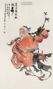 東方朔摘桃圖 東方朔摘桃圖