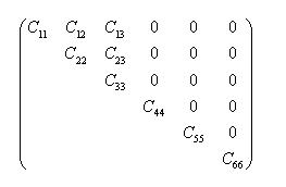 Cijkl for Orthorhombic crystals