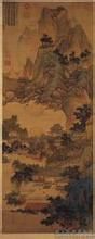 明劉度畫春山台榭軸 明劉度畫春山台榭軸