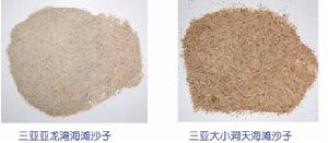 亞龍灣沙子與三亞大小洞天海灘沙子的對比圖