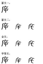 斥的字型變化