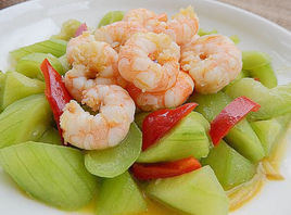 蝦仁炒絲瓜 蝦仁炒絲瓜