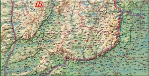 呂梁山走向地形及山系分布