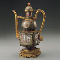 清乾隆掐絲琺瑯仕女執壺