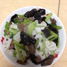 鮮牛肉炒藕片 鮮牛肉炒藕片