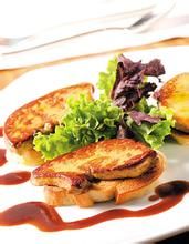 香煎法畫鵝肝配金巴利 香煎法畫鵝肝配金巴利