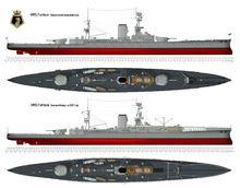 暴怒號初次改裝前後俯側視圖
