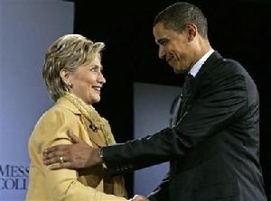 （圖）希拉蕊成為歐巴馬副手