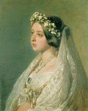 維多利亞女王結婚時的畫像。