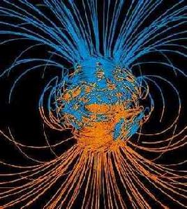 計算機模擬演示地球的磁場