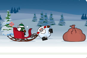 聖誕老人打雪仗