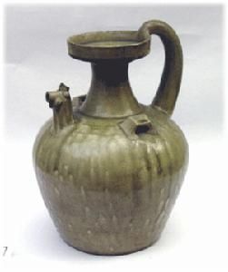 六朝青釉雞首壺 六朝青釉雞首壺