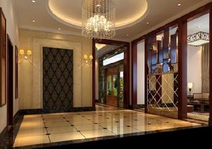 長盛花園別墅大廳-藝雕裝飾