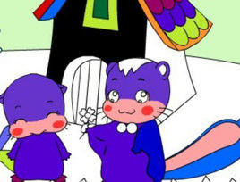 給松鼠情侶填顏色 給松鼠情侶填顏色