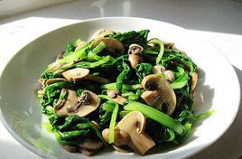 口蘑燒油菜心 口蘑燒油菜心