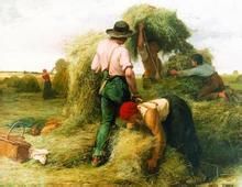 拾麥穗的女人[萊昂·奧古斯丁·萊爾米特創作油畫]