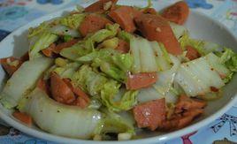 白菜炒火腿腸 白菜炒火腿腸