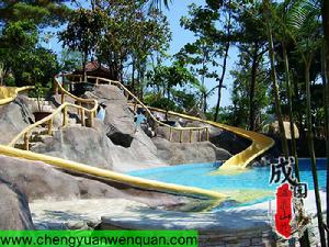 成園室外溫泉一景