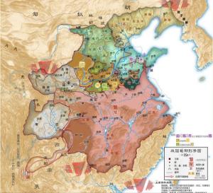 公元前350年戰國形勢圖