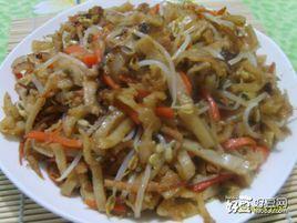 豆芽肉絲炒餅 豆芽肉絲炒餅