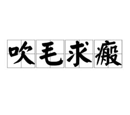 吹毛求瘢 吹毛求瘢