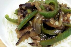 茄子青椒打滷面