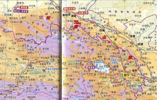 祁連山脈山系組成示意圖