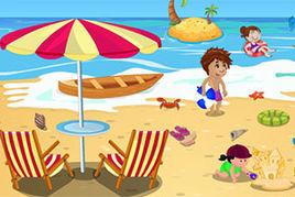 在沙灘上玩耍 在沙灘上玩耍