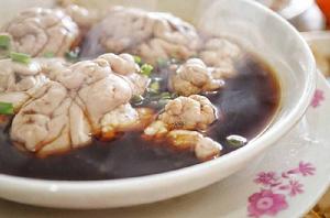 蝦蓉蒸羊腦 蝦蓉蒸羊腦