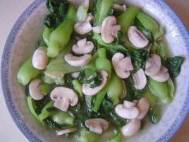 青菜炒蘑菇 青菜炒蘑菇