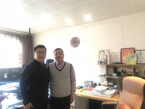 楊濤與著名作曲家楊一博合影