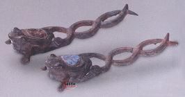 戰國蛇銜蛙形銅馬飾 戰國蛇銜蛙形銅馬飾