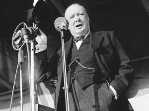 英國前首相邱吉爾演講