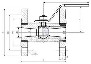 Q41F廣式法蘭球閥結構圖
