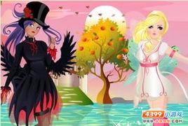 萬聖節天使和惡魔 萬聖節天使和惡魔