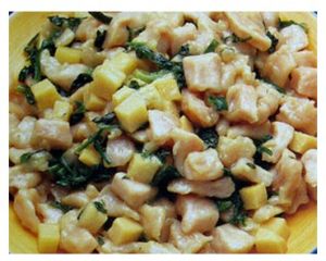 薺菜炒雞丁 薺菜炒雞丁