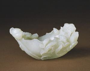 青玉荷葉洗 青玉荷葉洗